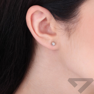 Kolczyki srebrne kulki grawer 5 mm