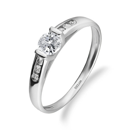 Pierścionek ETERNO bis ze srebra z cyrkoniami