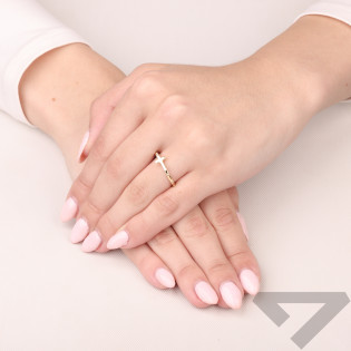 Pierścionek złoty różaniec