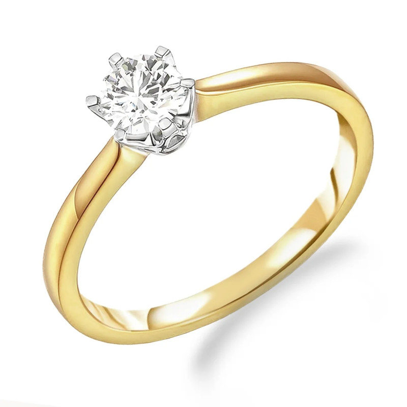 Pierścionek złoty Royal z brylantem laboratoryjnym 0,54 ct