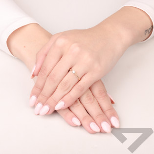 Pierścionek zaręczynowy Soliter z brylantem