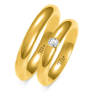 Obrączki ślubne z diamentami ZO O-82 próba 585