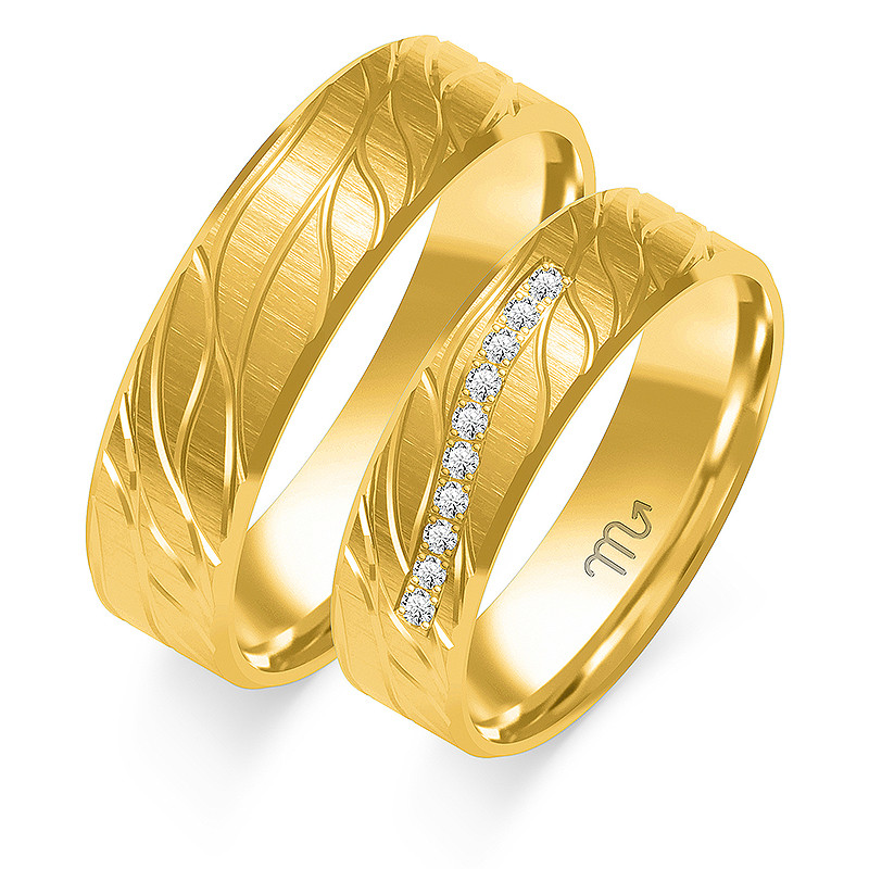 Obrączki ślubne z diamentami ZO O-319 próba 585