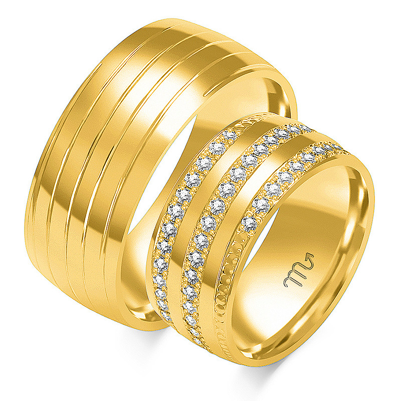 Obrączki ślubne z diamentami ZO O-224 próba 585