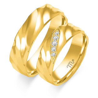 Obrączki ślubne z diamentami ZO O-325 próba 585