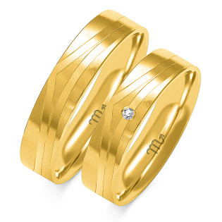 Obrączki ślubne z diamentami ZO O-225 próba 585