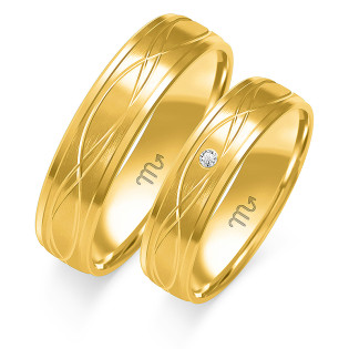 Obrączki ślubne z diamentami ZO O-314 próba 585