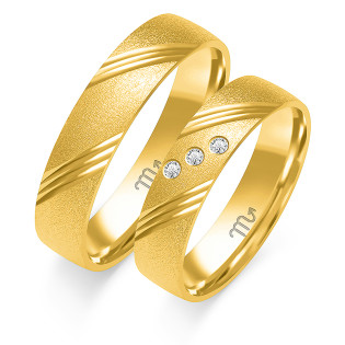 Obrączki ślubne z diamentami ZO O-296 próba 585