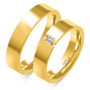 Obrączki ślubne z diamentami ZO O-340 próba 585