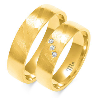 Obrączki ślubne z diamentami ZO O-223 próba 585