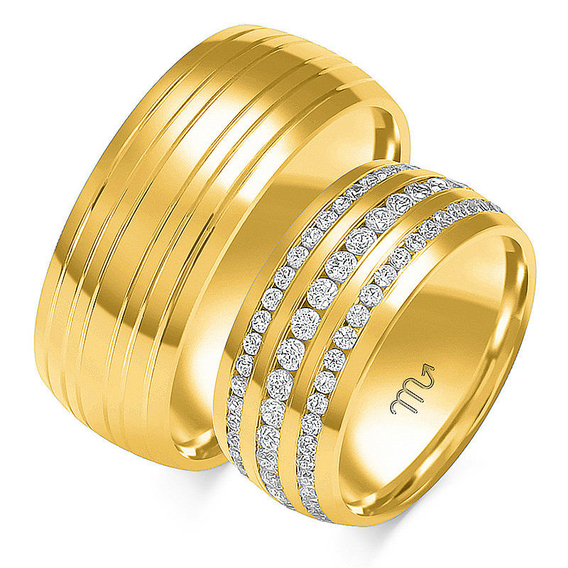 Obrączki ślubne z diamentami ZO O-237 próba 585