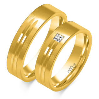 Obrączki ślubne z diamentami ZO O-344 próba 585