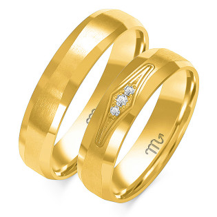 Obrączki ślubne z diamentami ZO O-231 próba 585