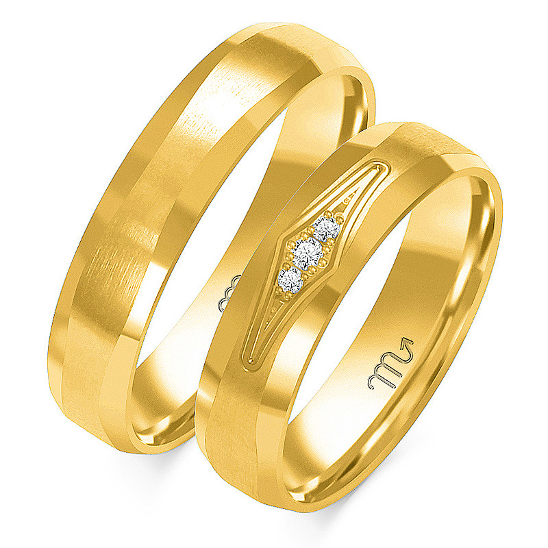 Obrączki ślubne z diamentami ZO O-231 próba 585