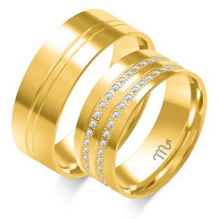 Obrączki ślubne z diamentami ZO O-329 próba 585