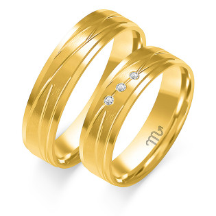 Obrączki ślubne z diamentami ZO O-311 próba 585