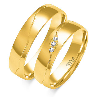 Obrączki ślubne z diamentami ZO O-236 próba 585