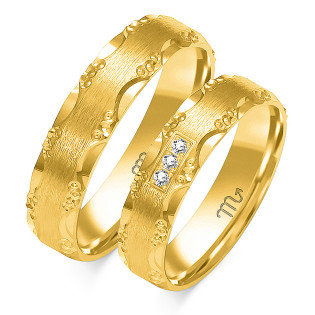 Obrączki ślubne z diamentami ZO O-238 próba 585