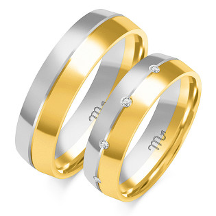 Obrączki ślubne z diamentami ZO OE-6 próba 585