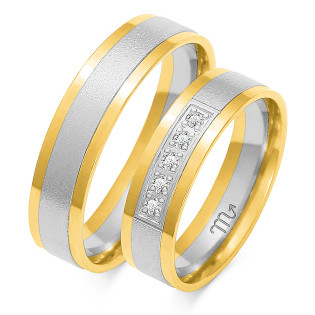 Obrączki ślubne z diamentami ZO OE-45 próba 585