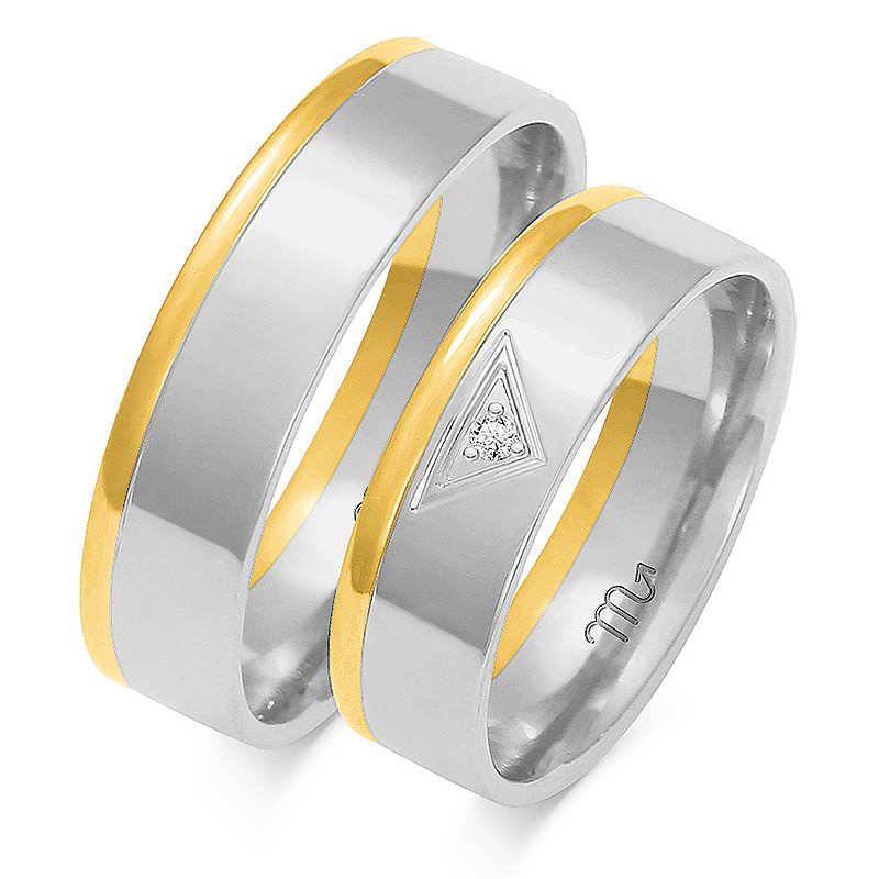 Obrączki ślubne z diamentami ZO OE-40 próba 585