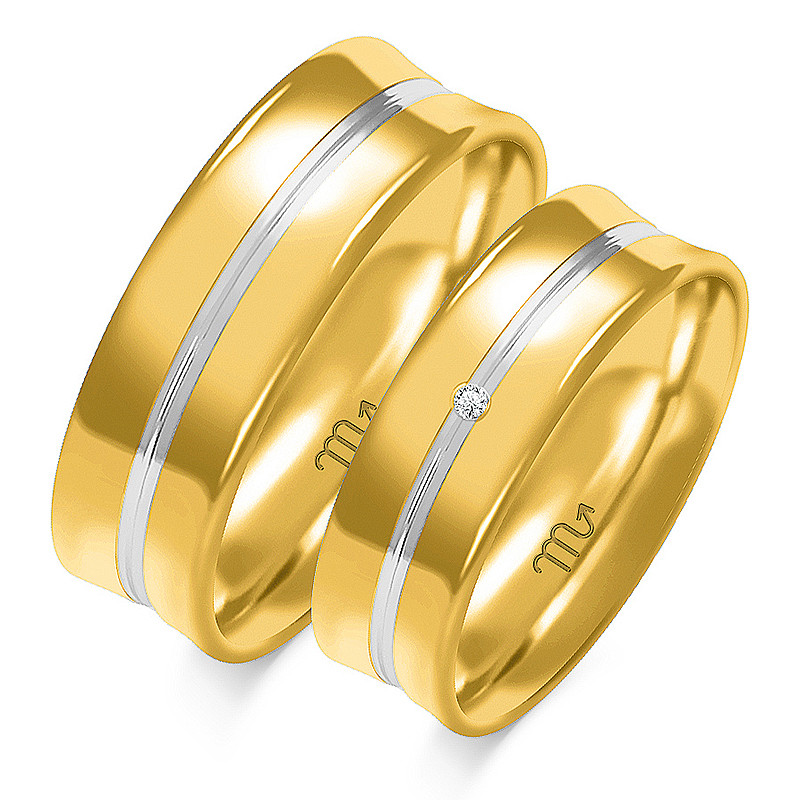 Obrączki ślubne z diamentami ZO OE-43 próba 585