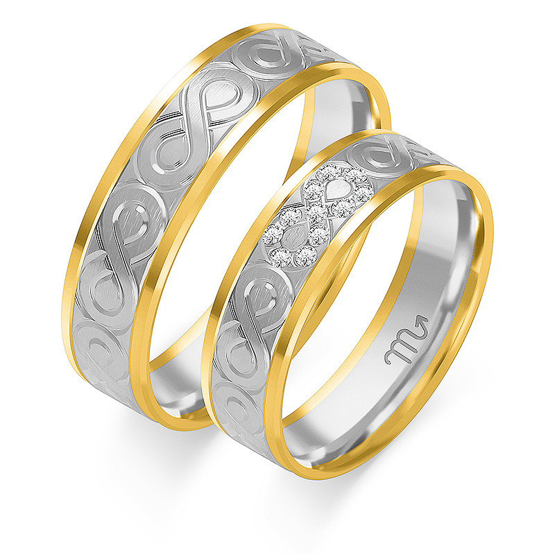 Obrączki ślubne z diamentami ZO OE-5 próba 585