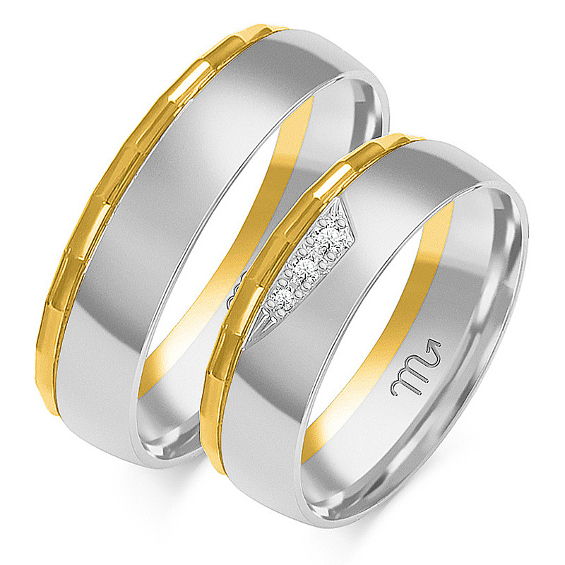 Obrączki ślubne z diamentami ZO OE-49 próba 585