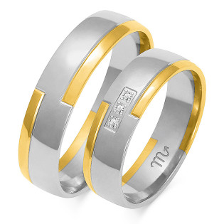 Obrączki ślubne z diamentami ZO OE-46 próba 585