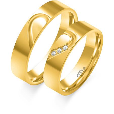 Obrączki ślubne z diamentami ZO O-351 próba 585