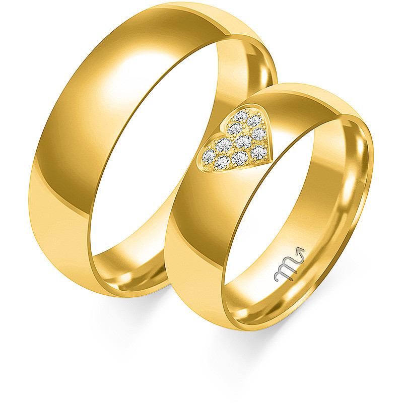 Obrączki ślubne z diamentami ZO C-122 próba 585