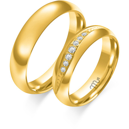 Obrączki ślubne z diamentami ZO C-119 próba 585