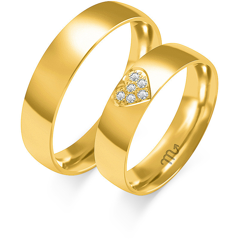 Obrączki ślubne z diamentami ZO C-117 próba 585