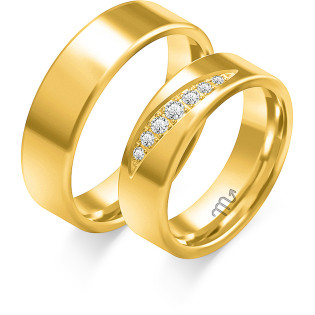 Obrączki ślubne z diamentami ZO C-109 próba 585