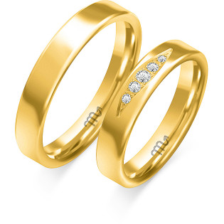 Obrączki ślubne z diamentami ZO C-108 próba 585