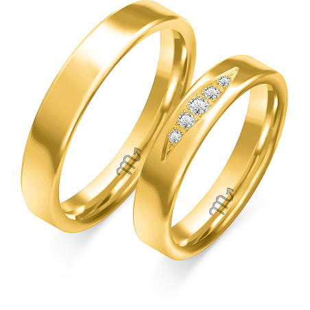 Obrączki ślubne z diamentami ZO C-108 próba 585