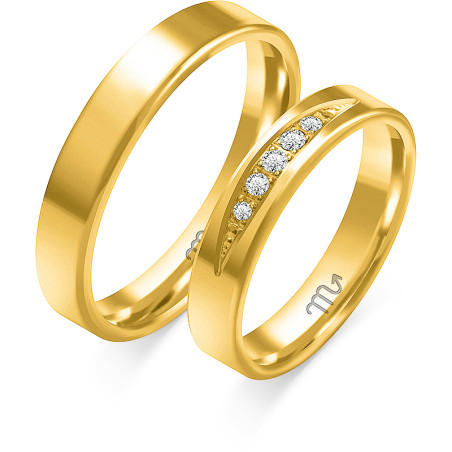 Obrączki ślubne z diamentami ZO C-106 próba 585