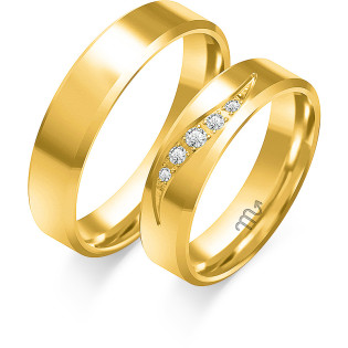 Obrączki ślubne z diamentami ZO C-102 próba 585