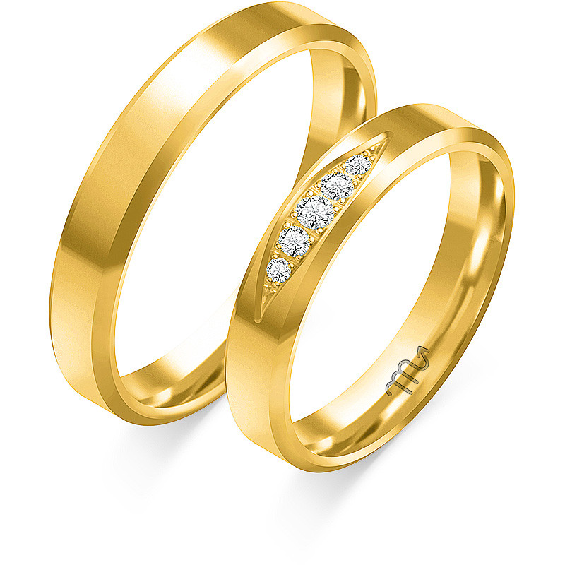 Obrączki ślubne z diamentami ZO C-101 próba 585