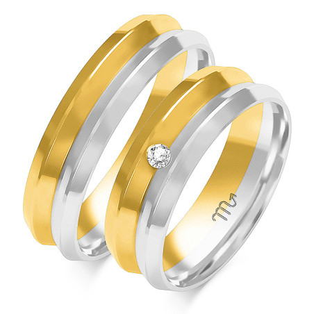 Obrączki ślubne z diamentami ZO OE-15 próba 585