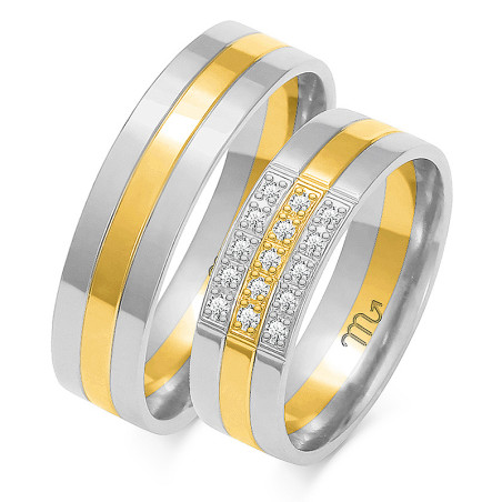 Obrączki ślubne z diamentami ZO OE-21 próba 585