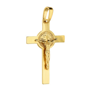 Krzyżyk złoty Benedyktyński próba 585