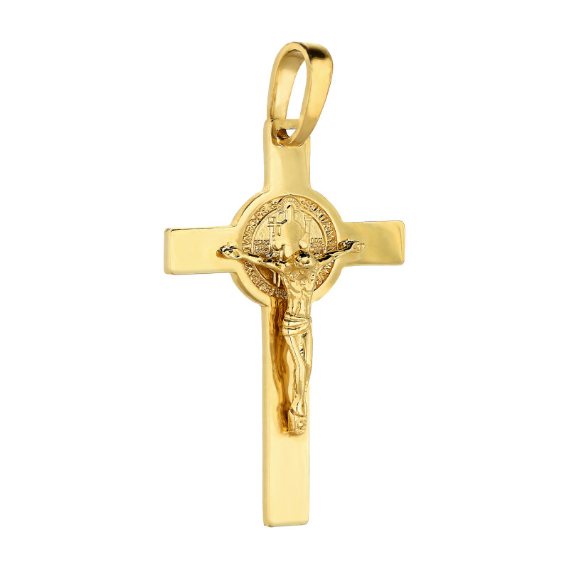 Krzyżyk złoty Benedyktyński próba 585