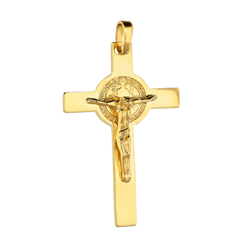 Krzyżyk złoty Benedyktyński próba 585