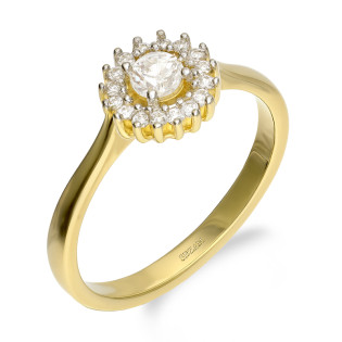 Pierścionek złoty Metropolis z cyrkoniami próba 375