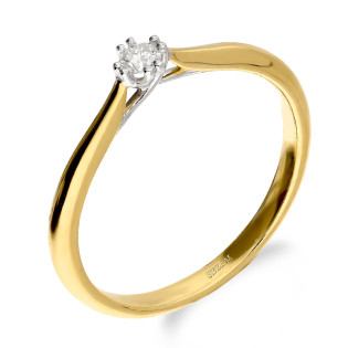 Pierścionek zaręczynowy SOLITER z diamentem