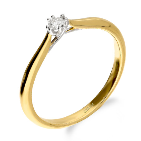 Pierścionek zaręczynowy SOLITER z diamentem