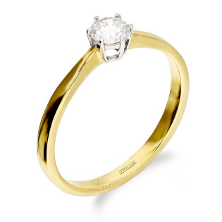 Pierścionek zaręczynowy z diamentem laboratoryjnym