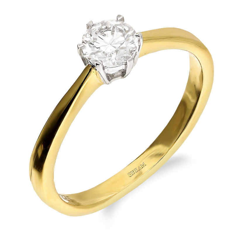 Pierścionek z diamentem laboratoryjnym 0,42 ct Soliter