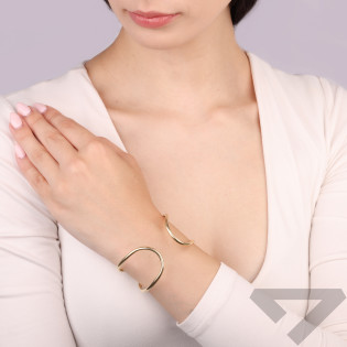 Bransoleta pozłacana bangla rurka w kształcie X